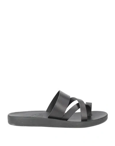Ancient Greek Sandals Man Thong Sandal Black Size 7 Cowhide