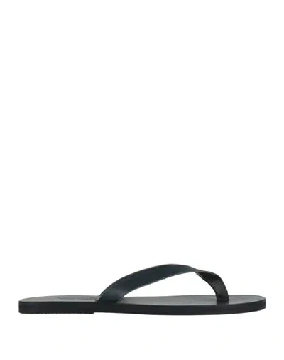 Ancient Greek Sandals Man Thong Sandal Navy Size 9 Leather In Black