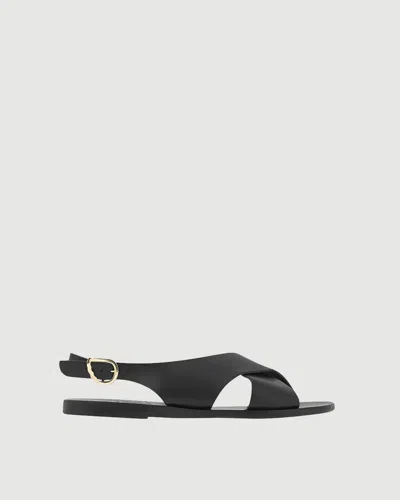 Ancient Greek Sandals Maria Flats In Black