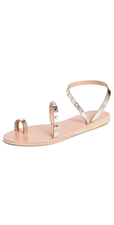 Ancient Greek Sandals Marilyn Swarovski Sandals Platinum