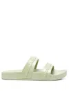 Ancient Greek Sandals Meli Double-strap Slides In Green
