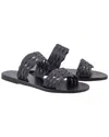 Ancient Greek Sandals Melia Woven Womens Slip On Open Toe Slide Sandals In Black
