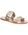 Ancient Greek Sandals Melia Woven Leather Sandal In Silver