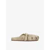 Ancient Greek Sandals Mens  Atlas Suede Slippers In Taupe