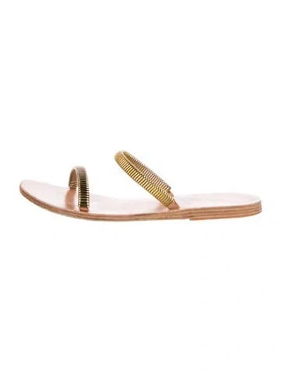Pre-owned Ancient Greek Sandals Metal Slides In Pink