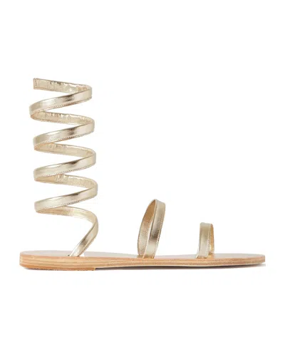 Ancient Greek Sandals Metallic Leather Sandals In Multi