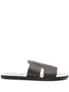 Ancient Greek Sandals Miltiadis Slides In Brown