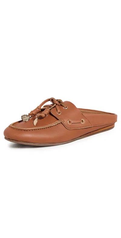 Ancient Greek Sandals Naveta Boat Shoe Mules Natural In Brown