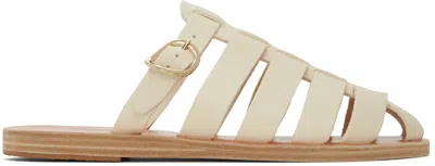Ancient Greek Sandals Leather Cosmia Sandals In White
