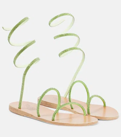 Ancient Greek Sandals Ofis Leather Sandals In Peridot