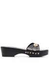 Ancient Greek Sandals Omia Single-strap Clog Sandals In Black