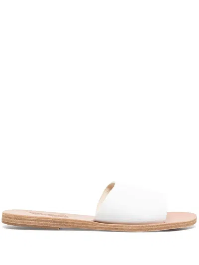 Ancient Greek Sandals Open-toe Slide Sandals In White