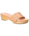 Ancient Greek Sandals Open Woven Leather Clog In Brown