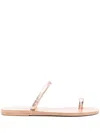 Ancient Greek Sandals Ophion Flat Leather Sandals In Pink