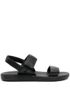 Ancient Greek Sandals Orfeas Leather Greek Sandals In Black