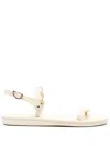 Ancient Greek Sandals Orion Flat Leather Sandals In White