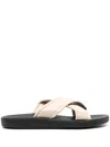 Ancient Greek Sandals Paris Leather Slides In Neutrals