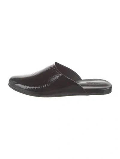 Pre-owned Ancient Greek Sandals Patent Leather Mules In Brown