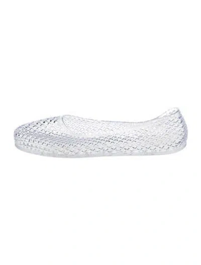 Pre-owned Ancient Greek Sandals Patterned Ballet Flats In Clear