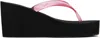 Ancient Greek Sandals Etheria Platform Wedge Flip Flop In Black