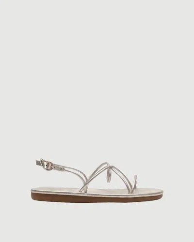 Ancient Greek Sandals Pixida Sandal In Silver