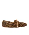 Ancient Greek Sandals Pliaria Leopard-print Leather-trimmed Calf Hair Boat Shoes In Animal Print