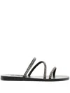 Ancient Greek Sandals Polytimi Crystal-embellished Sandals In Silver