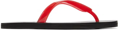 Ancient Greek Sandals Saionara Jelly Flip Flops In Red