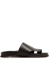 Ancient Greek Sandals Round-toe Leather Sandals In Brown