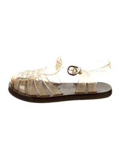 Pre-owned Ancient Greek Sandals Rubber Flats In Clear