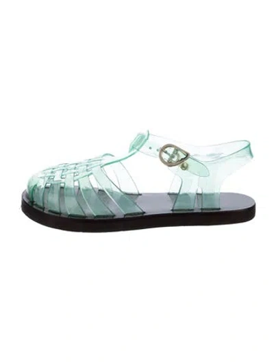 Pre-owned Ancient Greek Sandals Rubber Flats In Green