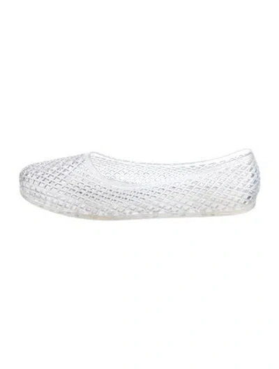 Pre-owned Ancient Greek Sandals Rubber Lace Pattern Ballet Flats In Clear