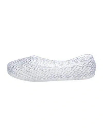 Pre-owned Ancient Greek Sandals Rubber Lace Pattern Ballet Flats In Transparent