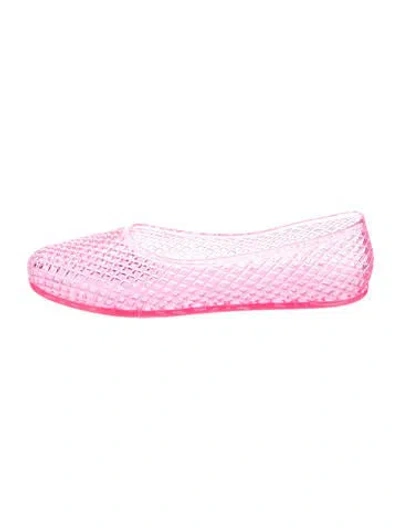 Pre-owned Ancient Greek Sandals Rubber Lasercut Accents Ballet Flats In Pink