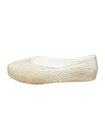Pre-owned Ancient Greek Sandals Rubber Patterned Ballet Flats In Clear