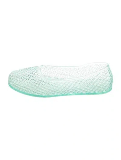 Pre-owned Ancient Greek Sandals Rubber Patterned Ballet Flats In Green