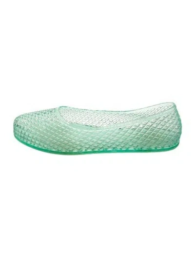 Pre-owned Ancient Greek Sandals Rubber Patterned Ballet Flats In Green