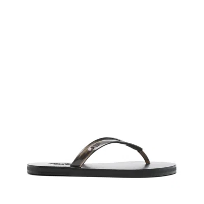 Ancient Greek Sandals Translucent-design Flip Flops In Black