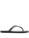 Ancient Greek Sandals Saionara Jelly Rubber Flip Flops In Black