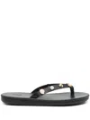 Ancient Greek Sandals Saionara Flip Flops In Black