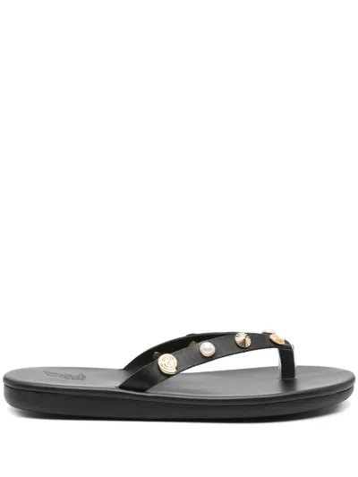 Ancient Greek Sandals Saionara Flip Flops In Black