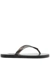 Ancient Greek Sandals Saionara Jelly Rubber Flip Flops In Black