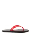 Ancient Greek Sandals Saionara Jelly Pvc Flip Flops In Clear Red