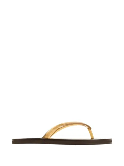 Ancient Greek Sandals Saionara Jelly Flip-flops In Gold