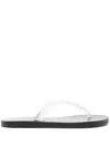 Ancient Greek Sandals Woman Thong Sandal Transparent Size 6 Rubber In White