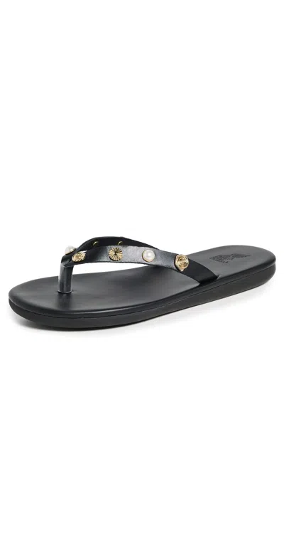 Ancient Greek Sandals Saionara Jelly Shell Sandals Black