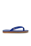 Ancient Greek Sandals Blue Fabric Saionara Thong Slippers In Blue