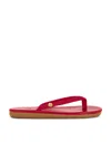 Ancient Greek Sandals Saionara Thong Rubber Sole Slippers In Red