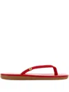 Ancient Greek Sandals Saionara Thong Rubber Sole Slippers In Red