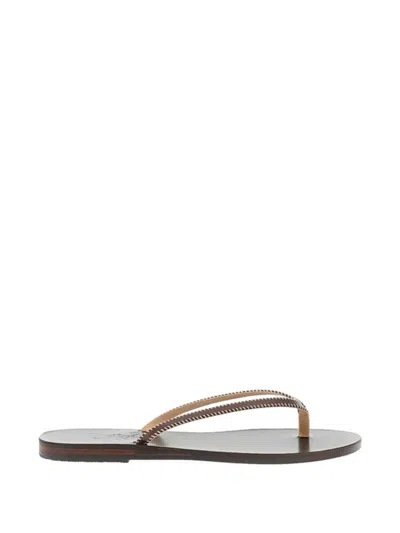 Ancient Greek Sandals Saionara Whipstitch-trim Sandals In Black